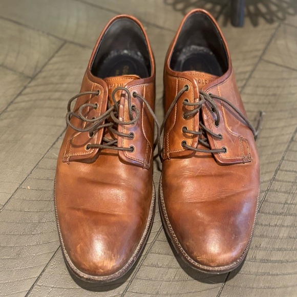 Mens Cole Haan Leather Oxford Shoes - Picture 2 of 6